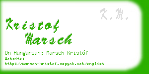 kristof marsch business card